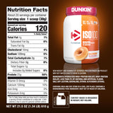 Dymatize x Dunkin' Glazed Donut ISO100 Whey Protein Powder, 25g of Protein, 20 Servings, 5.5g BCAAs, 120 Cal., Gluten Free, 1g Fat, 1g Sugar, 2g Carb