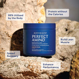 BodyHealth PerfectAmino Powder - BCAA and EAA Powder for Pre and Post Workout - Amino Acid Energy Drink for Men and Women to Support Lean Muscle and Recovery - Mocha - 60 Servings