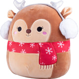 Squishmallows Original 10-Inch Darla The Christmas Deer - Official Jazwares Holiday Reindeer Plush- Collectible Soft & Squishy Stuffed Animal Toy- 2025 Limited Edition - Gift for Kids, Girls & Boys