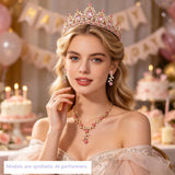 Kamirola Metal Tiaras and Crowns for Women,Tiaras Earrings Necklace sets