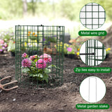 Unves 10 Set Plant Protectors from Animals, 12" x 12" Wire Plant Cages