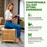 AnboCare Donut Gel Sitting Pillow - Orthopedic Memory Foam for Tailbone Pain, Hemorrhoid, Bed Sores, Postpartum, Prostate, Coccyx & Sciatica Pain