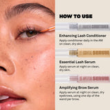 Babe Original Triple Threat Mini Set, Includes Babe Lash Essential Serum & Enhancing Conditioner + Babe Brow Amplifying Serum, 1 mL, 3 Pack