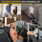 CAMBIVO Knee Brace for Men & Women, 2 Pack Knee Compression Sleeve for Knee Pain Relief, Knee Brace with Side Stabilizers & Patella Pad for Meniscus Tear, Gym Running Working Out（Medium, STS-Black）