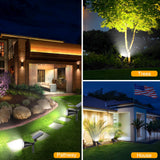 APOMAO Solar Lights Outdoor Waterproof, 36 LEDs 1000LM Adjustable Solar Spot Lights Outdoor, 2-in-1 Solar Powered Spotlight Landscape Lighting for Garden, Yard, Pathway- 2 Pack (Cool White)