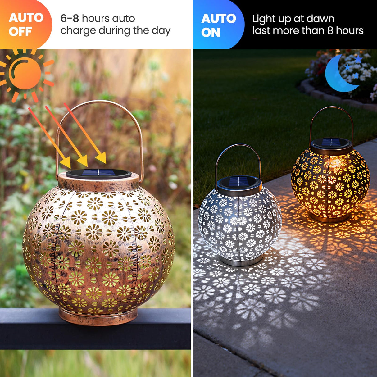 4 Pack Solar Light Replacement Top, Replacement Solar Light Parts for Lantern (Top 3.34 Inch, Bottom 2.83 Inch), Waterproof LED Replacement for Outdoor Garden, Pathway, Yard Lights & Decor