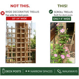 Deck Post Trellis for Clematis and Climbing Plants, 1-Pack