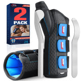 FEATOL 2 Pack Wrist Brace with Thumb Spica Splint for De Quervain's Tenosynovitis, Carpal Tunnel, Tendonitis, Arthritis-Thumb Brace for Pain Relief-Left And Right Hand-Medium/Large
