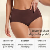 Everdries Washable & Reusable Incontinence Underwear for Women Over 60 - Leakproof, Discreet, Absorbent, Machine-Washable Panties (Comfort Plus, L, Pack of 5)