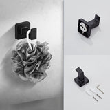 Matte Black Bathroom Hardware Set 4 Pieces,Towel Bar Set Stainless Steel Wall Mounted, Includes 16In Hand Towel Bar, Towel Ring, Robe Towel Hooks,Toilet Paper Holder, Bathroom Towel Rack Set