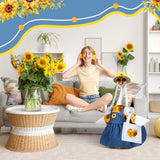 Soulchen 1 Set Summer Porch Goose Outfit 23 Inch Cement Sunflower Goose Dress Clothes and Hat Costume Set for Summer Party Yard Lawn Outdoor Garden Patio Decor