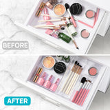 Vtopmart 25 Pack Clear Plastic Drawer Organizers with Non-slip Rubber Pads