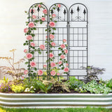 3 Packs Metal Garden Trellis for Climbing Plants (65.3'' x 40'') Rustproof Metal Garden Flower Rose Trellis, Outdoor Climbing Clematis Trellis Cucumbers Support for Courtyards Lawns