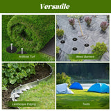 50 Sets Landscape Fabric Stakes with Gaskets 8 Inch Galvanized Spiral Turf Nails for Artificial Grass Garden Landscaping Staples Spikes for Weed Barrier Lawn Edging Tents
