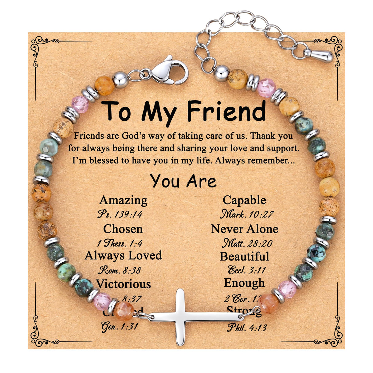 Best Friend Friendship Gifts for Women, Stocking Stuffers for Women Teens 2025, Christian Cross Bracelet Jewelry, Friendship Bracelets, Friend Birthday Christmas Gift for Woman