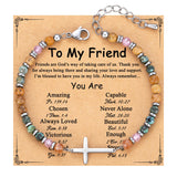 Best Friend Friendship Gifts for Women, Stocking Stuffers for Women Teens 2025, Christian Cross Bracelet Jewelry, Friendship Bracelets, Friend Birthday Christmas Gift for Woman