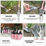 WORKPRO 8-Piece Pink Garden Tool Set - Pink