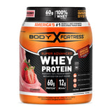 Body Fortress Super Advanced Whey Protein Powder, Strawberry, Immune Support (1), Vitamins C & D Plus Zinc, 1.78 lbs
