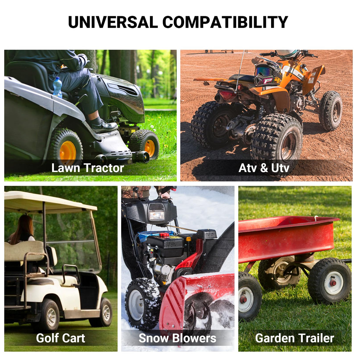 AR-PRO Replacement 20x8.00-8, 20x10.00-8 Inner Tubes for ATV UTV, Lawn Tractor, Garden Trailer, Golf Cart, Snow Blowers - with TR4 Straight Valve Stems - Made from Durable Butyl Rubber