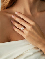 EAMTI 3CT Engagement Rings for Women Radiant Cut CZ Solitaire Promise Wedding Bands Travel Ring 14K Gold Plated Size 7