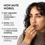 Rhinomed Mute Nasal Dilators for Sleep, Snoring Solution, Starter, 3 Sizes