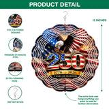 250th Anniversary American Eagle Wind Spinner, Patriotic Wind Spinner Outdoor – Stainless Steel Metal Hanging Spinners 12 in, American Flag 4th of July Patriotic Decor for Garden
