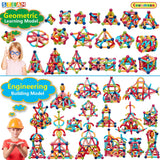 COUOMOXA Magnetic Toy Montessori for Kids: 3 4 5 6 7 8 9 10 11 12 Years Old Kids Building Sticks - Magnetic Creative Toy Age 3-12 Playroom Family - Christmas Birthday Gift for Boys Girls