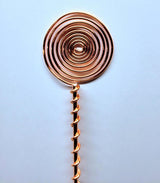Electroculture Grows 24" Long Sun Spiral Top. Solid Copper Forever Stake. Electroculture Plant Stakes Pack of 5 - Wrapped with Pure Solid Copper