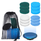 Ckhoid 12Pcs Brush Heads Set, Cordless Electric Spin Scrubber Replaceable Brush Heads, Cordless Buffing Bonnet Pad for Household Cleaning Brushes, Bathroom, Floor, Tile, Car