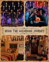 TLPUHU Floating Candles with 2 Wand - 24 Pack Christmas Decorations Magic Flameless Candles Flickering Warm Light LED Hanging Candle Remote, Operated Candles for Christmas Outdoor Indoor Party Decor