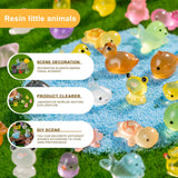Teenzee 250 pcs Mini Resin Animals Many Styles Variety Tiny Animals Figures Miniature Little Small Animal Figurines Bulk for Micro Fairy Garden Landscape Accessories Hide Crafts Decor Aquarium