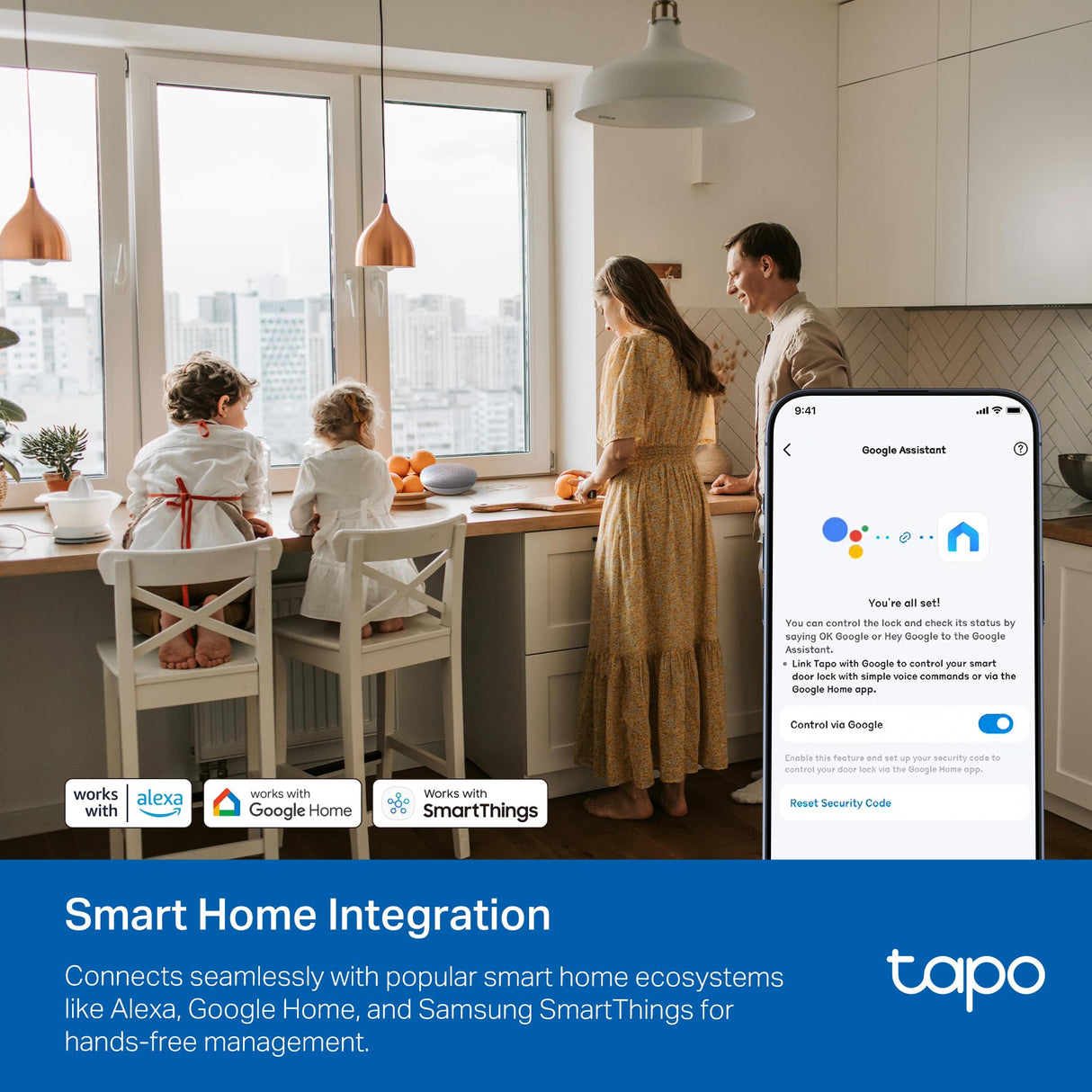Tapo Smart Wi-Fi Door Lock, Deadbolt | Keyless Entry, Fingerprint Recognition, Touchscreen Keypad & in-App Monitoring with Scheduled Access|1-Year Rechargeable Battery | BHMA Grade 2 | DL110