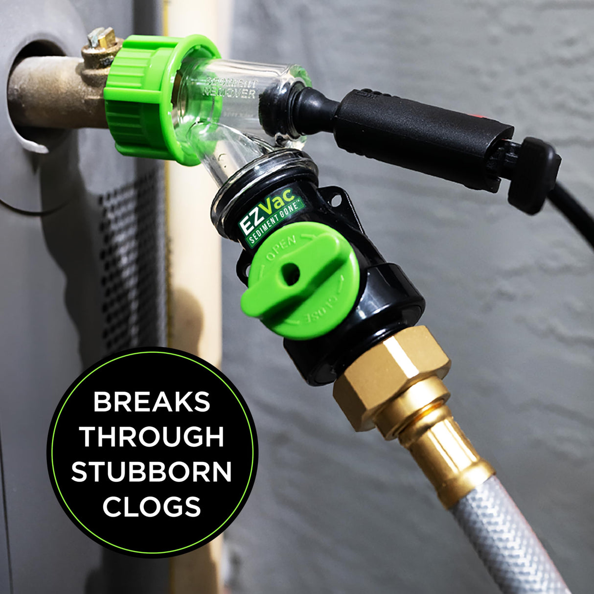 Sediment Gone™ Water Heater Sediment Removal Tool – Flushes, Cleans & Breaks Up Sediment Clogs in Electric or Gas Water Heaters – Easy DIY Water Heater Cleaning Tool