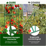 MQHUAYU 3 Pack Tomato Cages for Garden,Up to 51.2Inch Tomato Cage Trellis-Upgraded Hexagon Connector,Heavy Duty Adjustable Tomato Stake Support for Raised Garden Bed