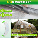 Sinimaka 10 Pack Polycarbonate Greenhouse Panels, 8' x 4' x 0.24'' Twin-Wall Polycarbonate Sheets, All Weather Clear Roof Panels Greenhouse Replacement Panels