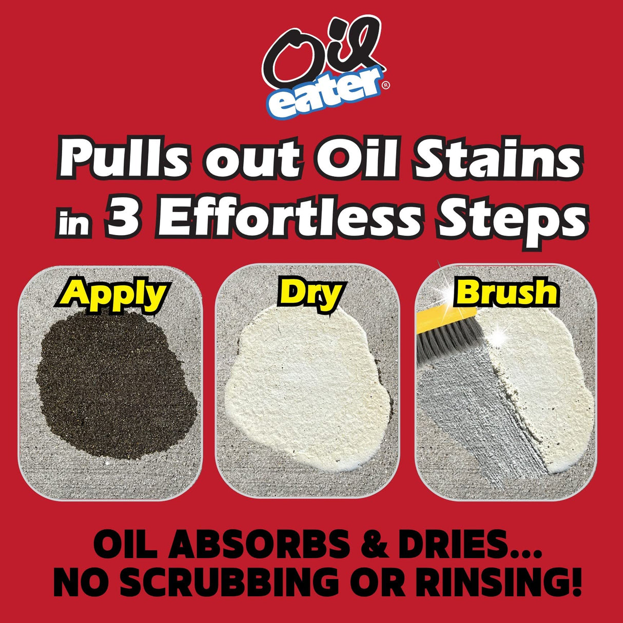 Overnight Stain Remover for Cleaning Oil Stains on Concrete, Driveway, Pavers & Garage Floors,White, AOD3232301