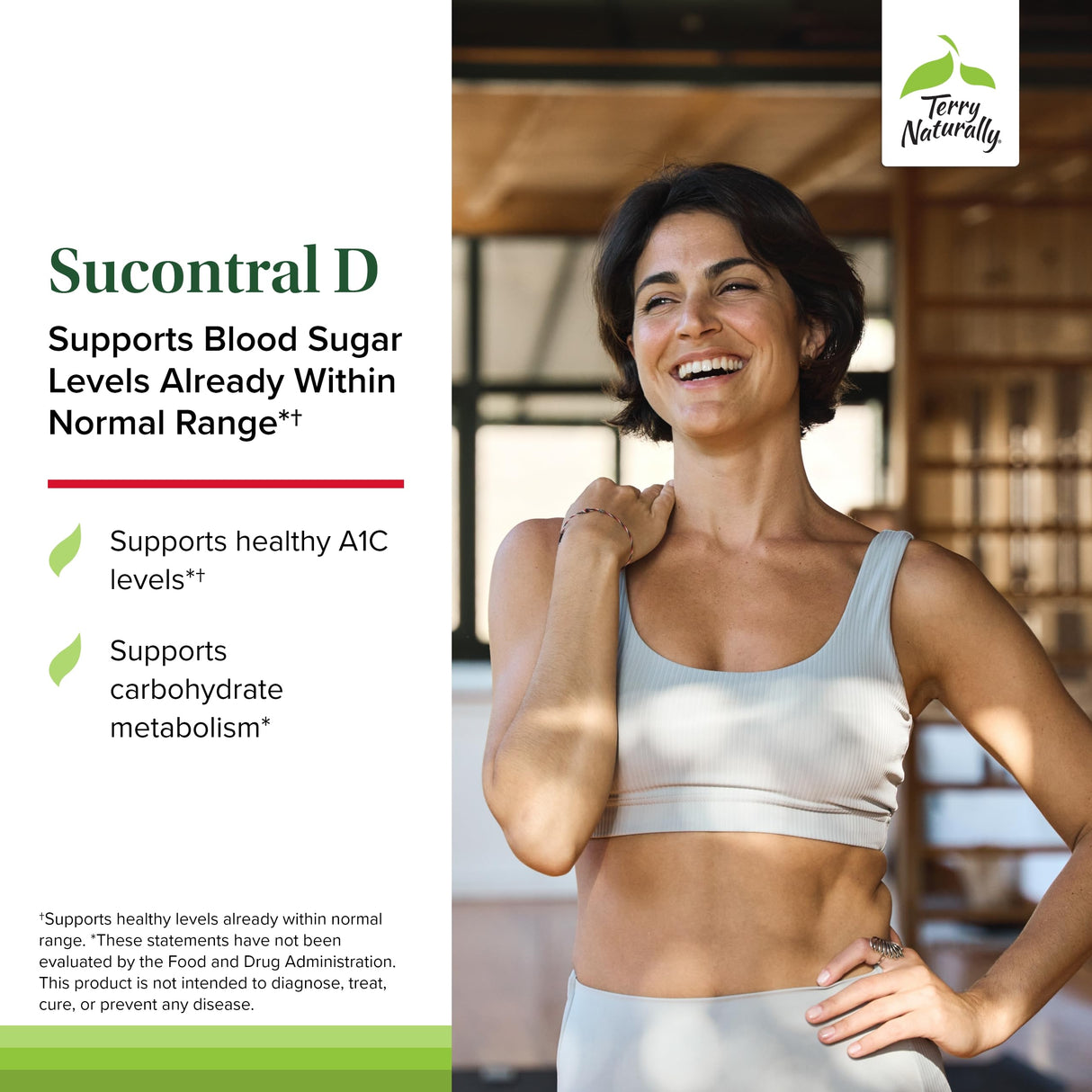 Terry Naturally Sucontral D - B-Complex & Folate Supplement - Carbohydrate Metabolism Support - Vitamin & Mineral Supplement with Zinc & Chromium - 120 Capsules (Pack of 2)