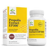 Terry Naturally Propolis Extract EP300 - Upper Respiratory & Immune System Support Supplement - Child & Adult Supplement with Bee Propolis Extract - 60 Capsules