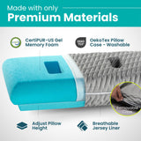 BLISSBURY Ear Pillow with Hole for Sleeping & Recovery | Piercing Pillow | Adjustable Memory Foam Design with Holes for chondrodermatitis CNH | Piercing Support for Side Sleepers