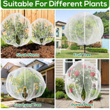 2PCS Large 7.8 x 7.8ft Fruit Tree Netting Cover with Zipper and Drawstring,Garden Insect Netting Plant Cover Transparent Bird Plant Barrier Flower Fruit Mesh Screen for Preventing Deer Squirrel Bugs