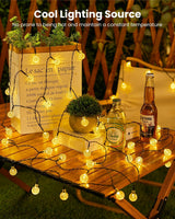 Brightown Solar String Lights Outdoor Waterproof, 2 Pack Total 120 LED 73 FT, Solar Powered Patio Lights with 8 Lighting Modes for Garden Yard Porch Wedding Party Decor (Warm White)
