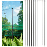DOLEMODUO 72 Inch Garden Stake Netting Support, 10PCS Heavy Duty & Rust Proof Powder Coated Steel Plant Stakes for Garden Fencing, Plant & Crop Protection from Wildlife