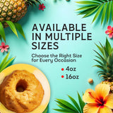 TORTUGA Hawaiian Pineapple Rum Cake - 16 oz Pineapple Rum Cakes - The Perfect Premium Gourmet Gift for Stocking Stuffers, Gift Baskets, and Christmas Gifts - Great Snack Cakes for Delivery