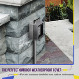 ENERLITES Outdoor Outlet Cover Extra-Duty in-Use Weatherproof Outdoor Decorator/GFCI Receptacle Outlets, Weatherproof Enclosure, 1-Gang 6.1”H x 3.4”W x 2.8”D, Clear Cover, IUC1V-D-2PCS, 2 Count