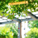 H&D HYALINE & DORA Crystal Sun Catcher Crystal Wind Chimes for Outside Rainbow Maker Suncatchers for Window Hanging Garden Home Decor