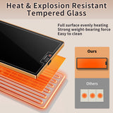 Warming Mat for Food (Extra Long 59"x12"), Warming Trays for Buffets Party & Daily Use, Temperature Control Commercial Food Warmer, Tempered Glass Food Warming Mat, Black Electric Warming Tray