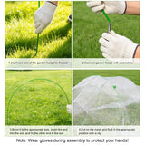 Saihisday Garden Netting Kit for Raised Beds, 10x30FT Ultra Garden Mesh Netting＆ 36Pcs 17 Inch Fiberglass Garden Hoops Row Cover Insect Netting Vegetables Fruits Flowers Protection from Insect Bird