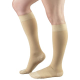 Truform 15-20 mmHg Compression Stockings for Men and Women, Knee High Length, Closed Toe, Beige, Medium