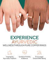 TheraCopper Pure Copper Rings for Women & Men, 2-Pack (6mm Hammered)