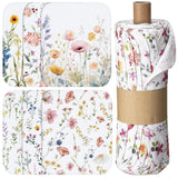 Noveread 36 Pack Reusable Kitchen Cloths Cotton Towels, Wildflowers